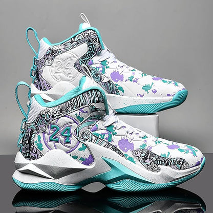 Boys Basketball Shoes Breathable Indoor Athletic Shoes Youth Outdoor Fashion Sneakers Comfortable Basketball Shoes for Girls