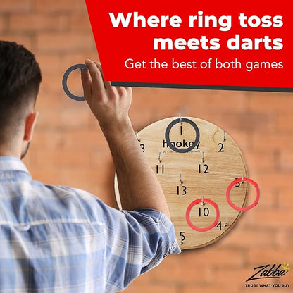 Elite Sportz Equipment Ring Toss Game | Sturdy Wooden Board Set for Kids Outdoor Games | Camping Activities - Adults & Kids Picnic