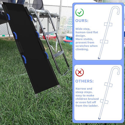 Trampoline Ladder Slide Kit, Trampoline Accessories Includes Slide and Ladder for Children to Climb and Slip Down