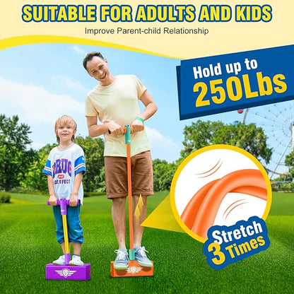 CUUGO LET'S GO! CG Jumping Promotes Growing Taller- Pogo Stick Foam Pogo Jumper for Kids, Toys for 3-12 Year Old Boys Girls Outdoor Toys Indoor Toys Fun Gifts Christmas Stocking Stuffers Gifts