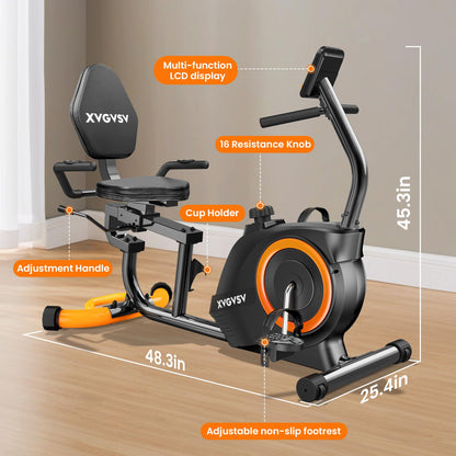Recumbent Exercise Bike for Home, Recumbent Stationary Bikes for Seniors