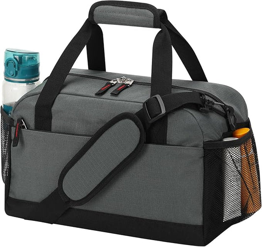 Small Gym Bag with Wet Pocket - 14 inch Mini Duffle Bag for Men & Women Lightweight Carry On Bag