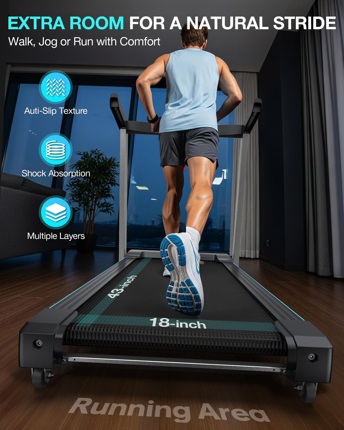 WELLFIT 15% Auto Incline Foldable Treadmill, Heavy Duty Treadmills for Home
