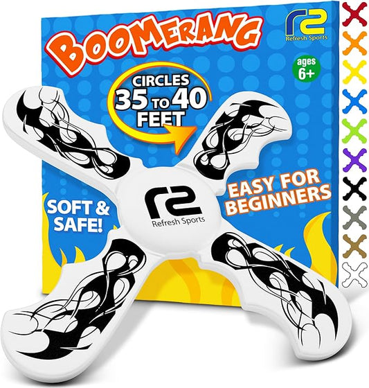 Boomerang for Kids - It Really Does Fly Back - Fun & Easy to Use Toy Gifts for Boys & Girls - Soft