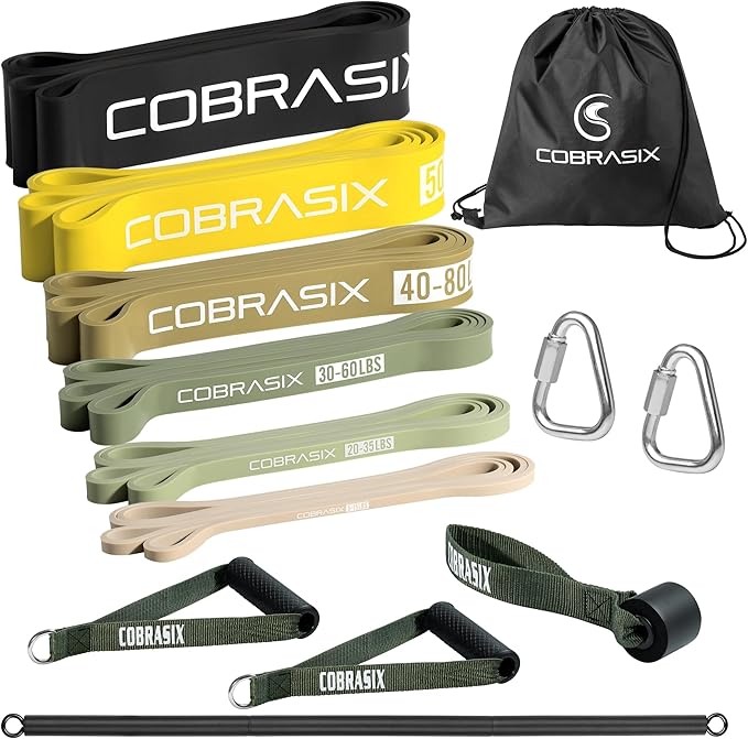 Resistance Bands for Working Out Men and Women | Resistance Bands for at Home Workouts, Powerlifting, Stretching, WOD, Strength Training and Pull Ups