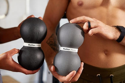 Infinity Roller, Peanut Foam Roller, Large 8-Inch Double Massage Ball Exercise Roller (Black - Firm)