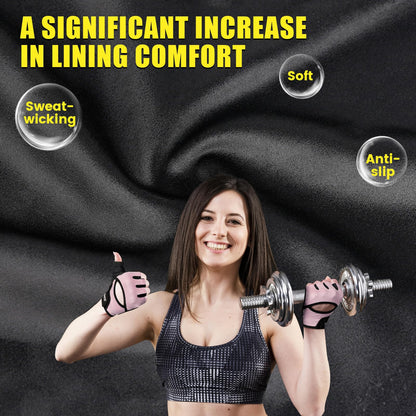 HOZMOZ Ventilated Weight Lifting Gloves, Thick Padded Workout Gym Gloves with Full Palm Protection