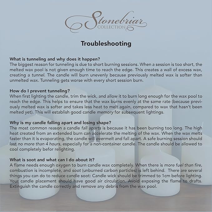 Stonebriar Unscented White Tall Pillar Candles, 35 Hour Burning Candle Pillars, Perfect for Decor, Weddings, Emergencies 3" X 4", 6 count