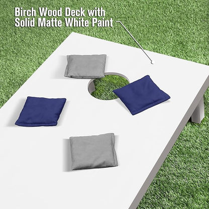 GoSports 4 ft x 2 ft Regulation Size Wooden Cornhole Boards Set - Includes Carrying Case and Over 100 Optional Bean Bag Colors