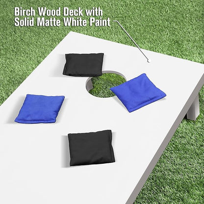 GoSports 4 ft x 2 ft Regulation Size Wooden Cornhole Boards Set - Includes Carrying Case and Over 100 Optional Bean Bag Colors