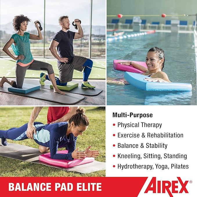 AIREX Balance Pad ??Stability Trainer for Balance, Stretching, Physical Therapy, Exercise, Mobility, Rehabilitation and Core Training Non-Slip Closed Cell Foam Premium Balance Pad