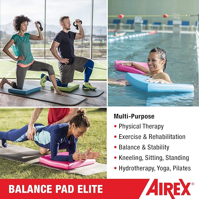 AIREX Balance Pad ??Stability Trainer for Balance, Stretching, Physical Therapy, Exercise, Mobility, Rehabilitation and Core Training Non-Slip Closed Cell Foam Premium Balance Pad