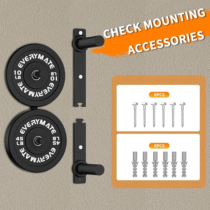 Weight Plate Storage Rack, Olympic Weight Plate Holder, Bumper Plate Storage, Home Gym Organizer