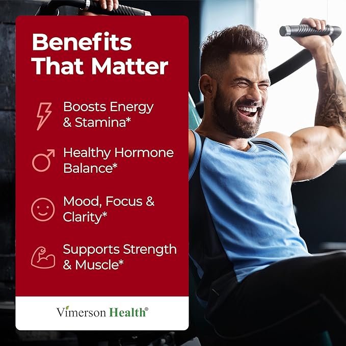 Testosterone Supplement For Men ??Tribulus Terrestris, Magnesium, Zinc, Tongkat Ali & Rhodiola Rosea Supplement ??Muscle Builder, Libido Support & B6 Vitamins for Men with DHEA 100mg ??30 Capsules