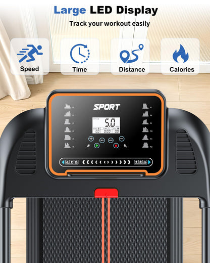 Treadmills for Home Walking Pad - Foldable Treadmill Under Desk with Handle Bar 0.6-6.2 MPH