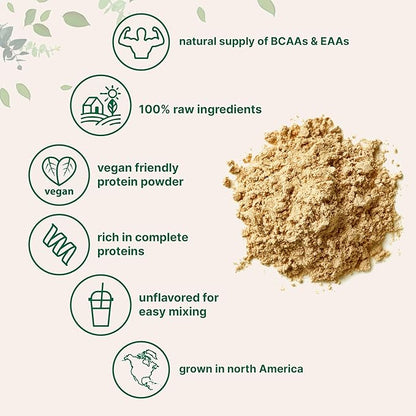 Micro Ingredients North American Grown, Pea Protein Powder, 5 Pounds | Plant Based, Unflavored | Complete Vegan Protein Source ??27g Serving | Rich in BCAAs & EAAs | Non-GMO, Keto Friendly
