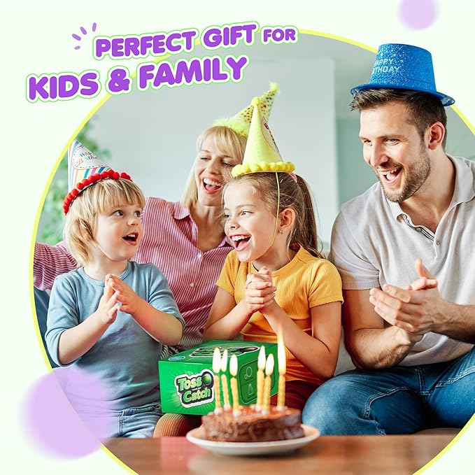 Toss and Catch Ball Set Upgraded - Kids Toys Outdoor Games for Whole Family - Water-Resistant Great for Beach Pool Yard Games - Classic Gift for Boys Girls 3 4 5 6 7 8 9 10 11 12+ Years Old