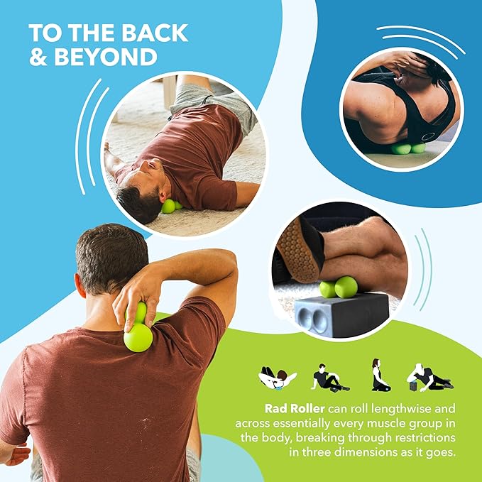 RAD Soft Peanut Massage Ball ??Low Density Yoga Deep Tissue Roller Ball ??Myofascial Release for Back, Neck, Feet, Psoas & Spine ??Suboccipital & Thoracic Trigger Point Therapy