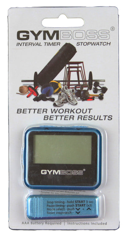 Gymboss Interval Timer and Stopwatch - Teal/Blue Metallic Gloss