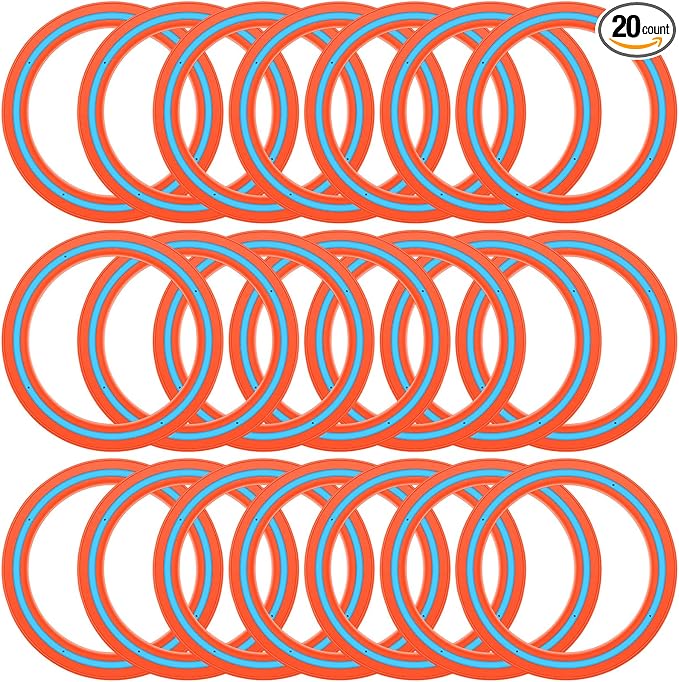 Jenaai 20 Pcs Flying Disc for Kids 10 Inch Flying Ring Adults Pool Disc for Family Outdoor Beach Lawn Backyard Garden Sport Playing Toss Game Gift