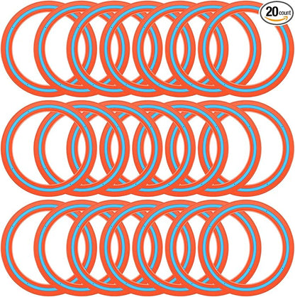 Jenaai 20 Pcs Flying Disc for Kids 10 Inch Flying Ring Adults Pool Disc for Family Outdoor Beach Lawn Backyard Garden Sport Playing Toss Game Gift