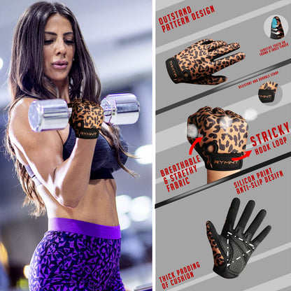 Full Finger Workout Gloves Women Men - Weight Lifting Gloves Full Palm Grip