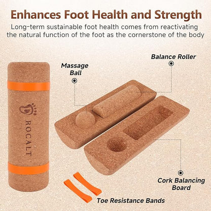 Rocalt Balance Board, Premium Cork Foot Strengthener, Balance Trainers for Enhanced Foot Function, Foot Strengthener for Balance Stability, Improve Mobility & Prevent Falls, Unique Design