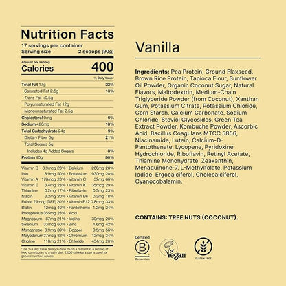 Huel Black Edition | Vanilla 40g Vegan Protein Powder | Nutritionally Complete Meal | 27 Vitamins and Minerals, Gluten Free | 17 Servings | Scoop not included to reduce plastic