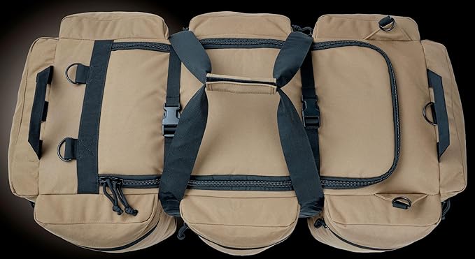 100L Large Military Duffle Bag Deployment Duffel Bag Sports Equipment Travel Luggage Bag with Detachable Backpack Straps…