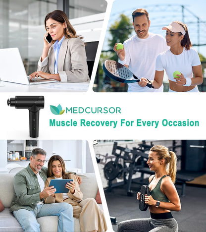 Medcursor Massage Gun - High Intensity Brushless Motor, Handheld Percussion Deep Tissue Massager