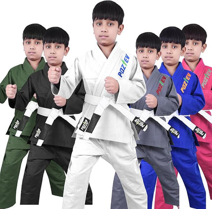 Kids Brazilian Jiu Jitsu Gi For Kids BJJ Gi Youth Grappling Kimonos Preshrunk Lightweight Martial Arts Uniform