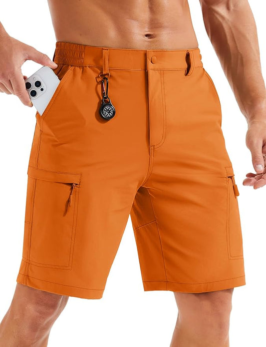MAGCOMSEN Men's Hiking Cargo Shorts Quick Dry Lightweight 9" Golf Shorts Summer Casual Work Outdoor