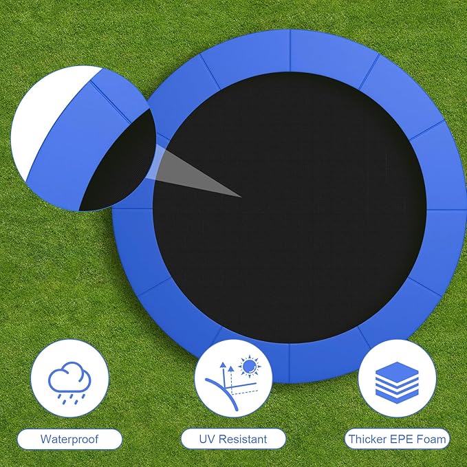 Trampoline Spring Cover Multicolor Safety Pad, 8ft 14ft 15ft Universal Trampoline Padding Replacement, Waterproof and Tear-Resistant Trampoline Accessories