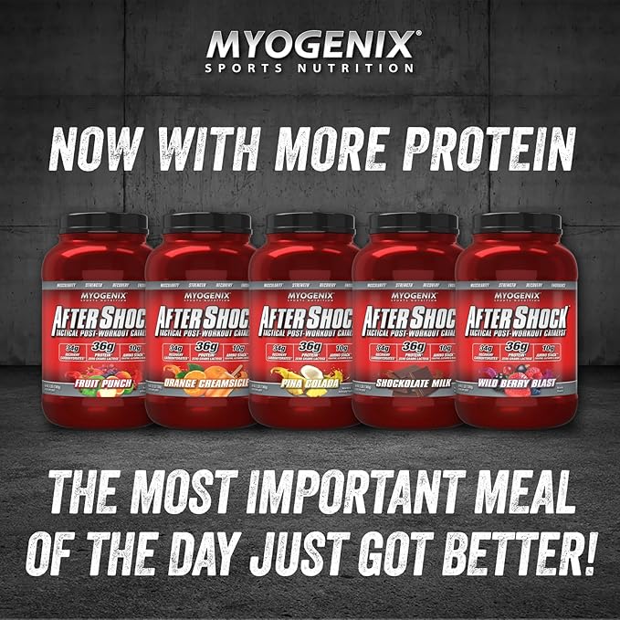 Myogenix Aftershock Post Workout ??Muscle Growth Whey Protein Powder ??Speeds Up Muscle Growth and Recovery ??Supports Joint Health and Replenishes Glycogen ??Wildberry Blast, 6 lbs