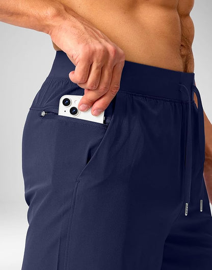 Men's Running Shorts with Zipper Pockets 9 Inch/ 7 Inch / 5 Inch Lightweight Quick Dry Gym Workout Athletic Shorts for Men