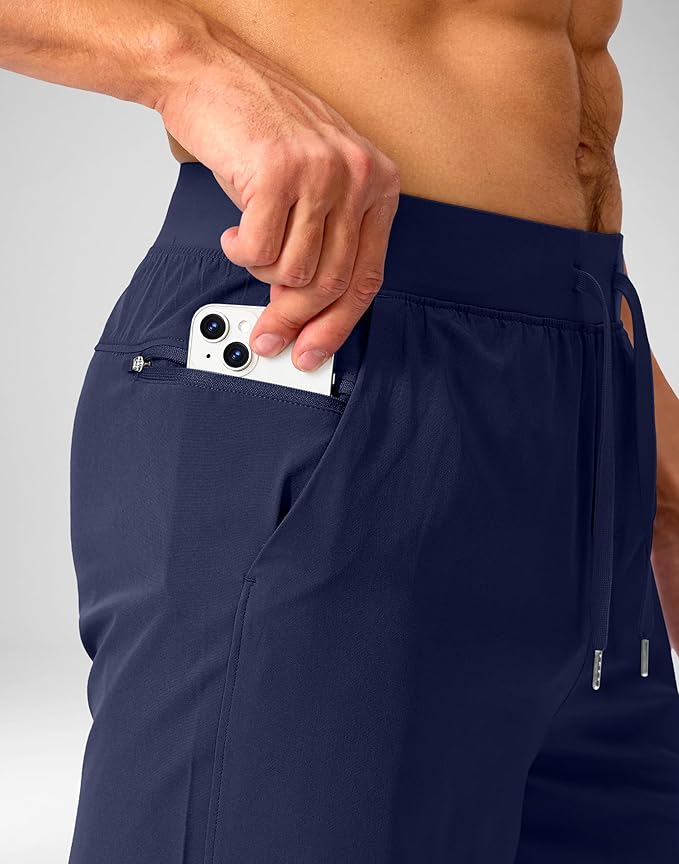 Men's Running Shorts with Zipper Pockets 9 Inch/ 7 Inch / 5 Inch Lightweight Quick Dry Gym Workout Athletic Shorts for Men