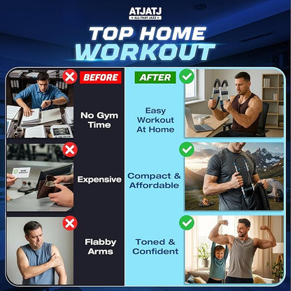 3-Level (50–100lbs) Twister Arm Trainer, Adjustable Chest & Bicep Workout Equipment for Men, Detachable Home Gym Shoulders and Forearms Muscle Training Fitness with Steel Frame & Ergonomic Handles