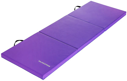 BalanceFrom 6x2 Feet 3-Panel Folding Gymnastics Mat – 2-Inch Thick Pad