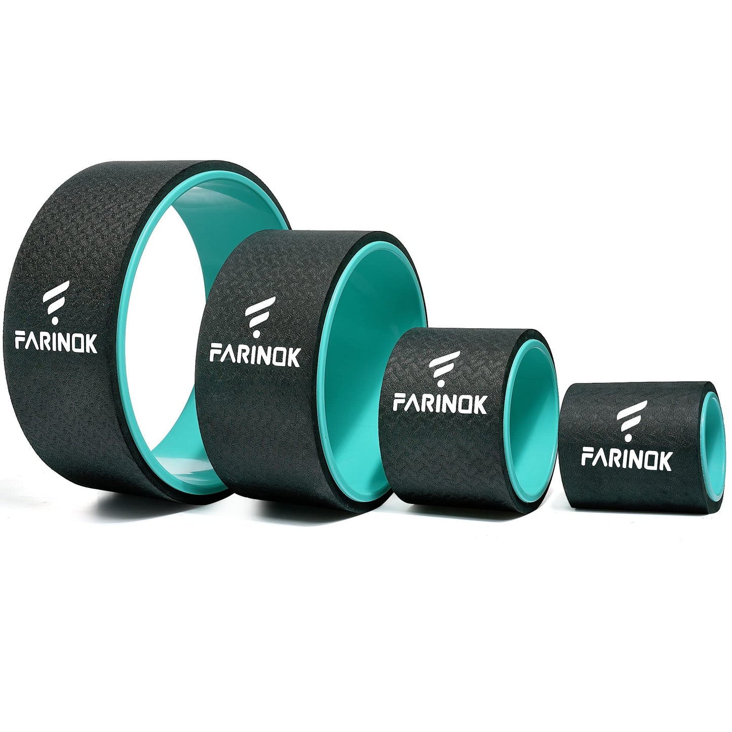 Yoga Wheel Set of 3+1, Upgraded 10MM Thick Back Wheels for Pain Relief