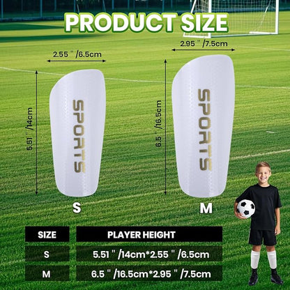 Shin Guards Soccer Kids 2025 Version High-Density Foam Soccer Shin Guard with Sleeves Shin Protective Pads for Kids Daily Practice School Competitions Outdoor Play