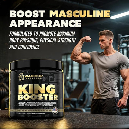 Testosterone Support for Men - Male Enhancing Supplements & Vitality Pills | Testosterone Supplement for Men w/ Turkesterone, Tongkat Ali & Fadogia Agrestis | Boost Muscle Growth, Stamina & Recovery