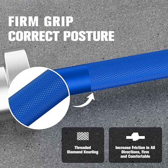 RITFIT Olympic Barbell 4ft/4.8ft/6ft - 2 Inch Weight Bar for Strength Training, Weightlifting, Squat, Deadlift, Bench Press, Curl, Overhead Press - 350lbs/500lbs Capacity