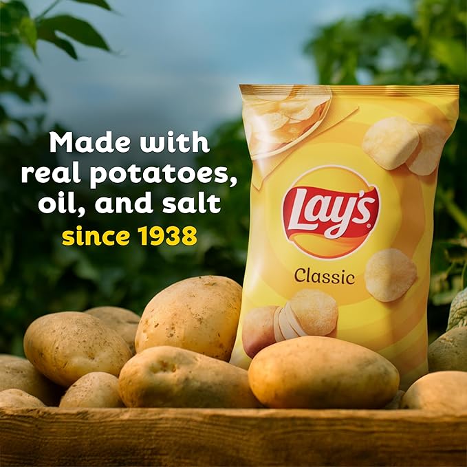 Lay's Potato Chips, Sour Cream & Onion, 1 Ounce (Pack of 104)