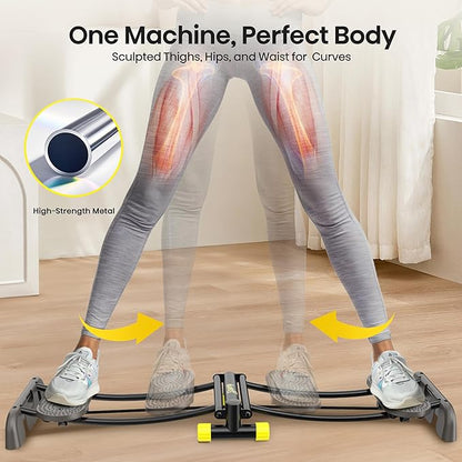 Ski Trainer, Simulated Ski Machine, Adjustable Resistance Bands Machine Exercise Equipment for Leg Pelvic Floor Muscle Workout, Fun Cardio Fitness Equipment for Home Full Body Workout