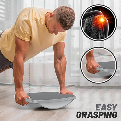 Advanced Wood Balance Board, 360 Degree Rotation and Tilt - Non-Slip 500 lbs Wobble Board for Standing Desk, Physical Therapy and Yoga Practice, Core Strength, Stability for Men, Women, Young and Old