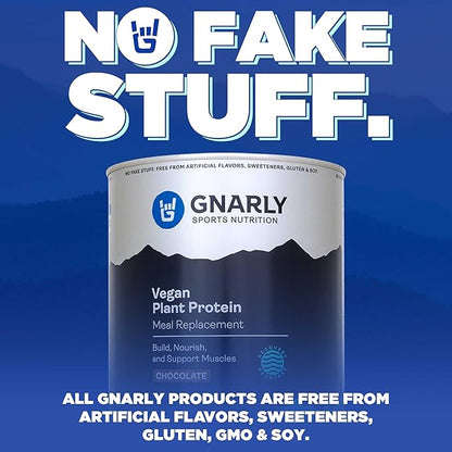 Gnarly Nutrition Vegan Plant Protein ??Chocolate Vegan Protein Powder, NSF Sport Certified ??Meal Replacement, Daily Nutritional Boost ??Lactose Free Powder ??Chocolate, 28.2 oz