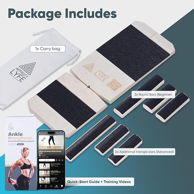 Balance Board ??Foot & Ankle Strengthener | Plantar Fasciitis Relief, Achilles Tendonitis & Sprained Ankle Recovery | Single Leg Stability Training & Physical Therapy