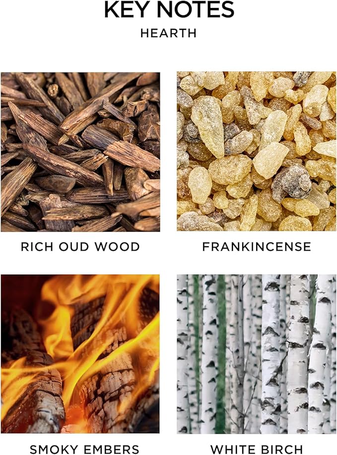 NEST New York Scented 3-Wick Candle, Hearth - 21.2 oz - Up to 100-Hour Burn Time - Reusable Glass Vessel