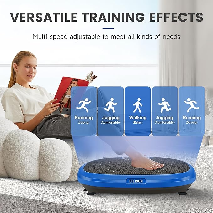 EILISON FitMaxx 3D XL Vibration Plate Exercise Machine - Whole Body Workout Vibration Platform w/Loop Bands - Lymphatic Drainage Machine for Weight Loss, Shaping, Wellness, Recovery