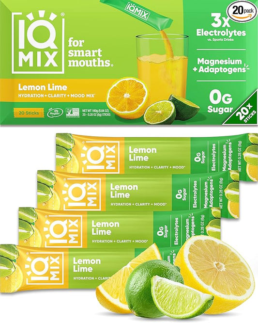IQMIX Hydration Electrolyte Powder – 4-in-1 Formula for Hydration, Mental Clarity, Mood and